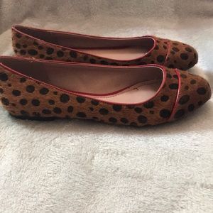NIB never worn brown faux hair flats